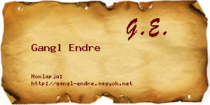 Gangl Endre névjegykártya