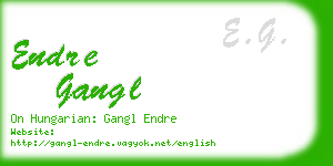 endre gangl business card